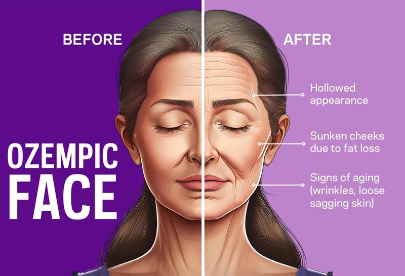 Ozempic face causes prevention treatment GLP-1 facial volume loss UK Mymetabolism