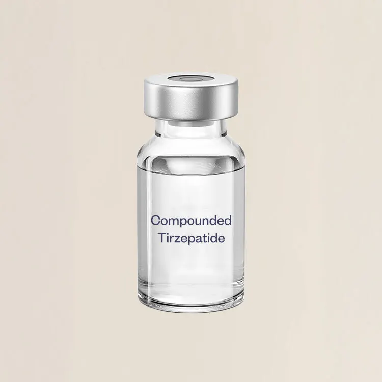 Compounded tirzepatide vials compared with a licensed Mounjaro KwikPen